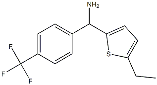 (5-ethylthiophen-2-yl)[4-(trifluoromethyl)phenyl]methanamine Struktur