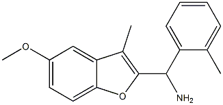 (5-methoxy-3-methyl-1-benzofuran-2-yl)(2-methylphenyl)methanamine Struktur