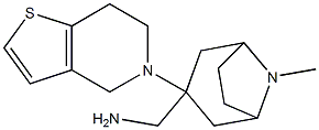 (8-methyl-3-{4H,5H,6H,7H-thieno[3,2-c]pyridin-5-yl}-8-azabicyclo[3.2.1]octan-3-yl)methanamine Struktur