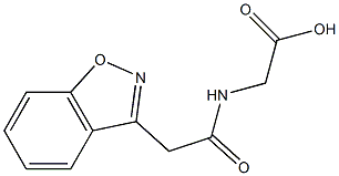 [(1,2-benzisoxazol-3-ylacetyl)amino]acetic acid Struktur