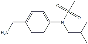 [4-(aminomethyl)phenyl]-N-(2-methylpropyl)methanesulfonamide Struktur