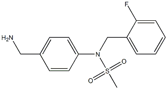 [4-(aminomethyl)phenyl]-N-[(2-fluorophenyl)methyl]methanesulfonamide Struktur