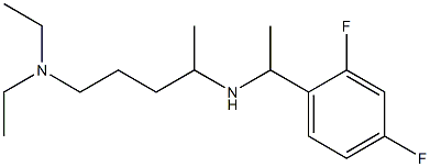 [5-(diethylamino)pentan-2-yl][1-(2,4-difluorophenyl)ethyl]amine Struktur