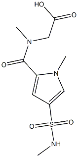 [methyl({1-methyl-4-[(methylamino)sulfonyl]-1H-pyrrol-2-yl}carbonyl)amino]acetic acid Struktur