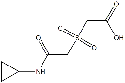 {[2-(cyclopropylamino)-2-oxoethyl]sulfonyl}acetic acid Struktur