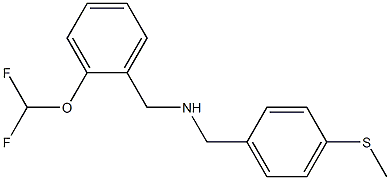 {[2-(difluoromethoxy)phenyl]methyl}({[4-(methylsulfanyl)phenyl]methyl})amine Struktur