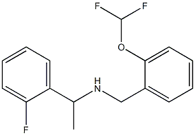 {[2-(difluoromethoxy)phenyl]methyl}[1-(2-fluorophenyl)ethyl]amine Struktur