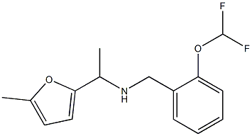 {[2-(difluoromethoxy)phenyl]methyl}[1-(5-methylfuran-2-yl)ethyl]amine Struktur