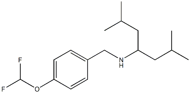 {[4-(difluoromethoxy)phenyl]methyl}(2,6-dimethylheptan-4-yl)amine Struktur