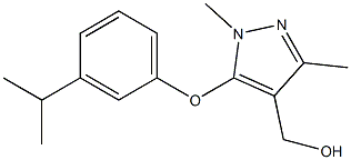 {1,3-dimethyl-5-[3-(propan-2-yl)phenoxy]-1H-pyrazol-4-yl}methanol Struktur