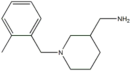 {1-[(2-methylphenyl)methyl]piperidin-3-yl}methanamine Struktur