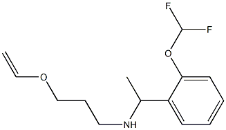 {1-[2-(difluoromethoxy)phenyl]ethyl}[3-(ethenyloxy)propyl]amine Struktur