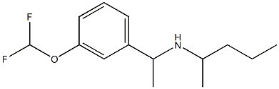 {1-[3-(difluoromethoxy)phenyl]ethyl}(pentan-2-yl)amine Struktur