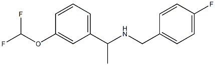 {1-[3-(difluoromethoxy)phenyl]ethyl}[(4-fluorophenyl)methyl]amine Struktur