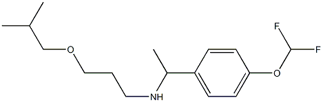 {1-[4-(difluoromethoxy)phenyl]ethyl}[3-(2-methylpropoxy)propyl]amine Struktur