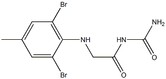 {2-[(2,6-dibromo-4-methylphenyl)amino]acetyl}urea Struktur