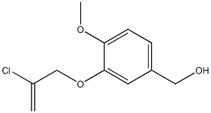 {3-[(2-chloroprop-2-en-1-yl)oxy]-4-methoxyphenyl}methanol Struktur