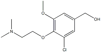 {3-chloro-4-[2-(dimethylamino)ethoxy]-5-methoxyphenyl}methanol Struktur