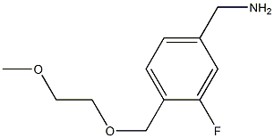 {3-fluoro-4-[(2-methoxyethoxy)methyl]phenyl}methanamine Struktur