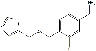 {3-fluoro-4-[(furan-2-ylmethoxy)methyl]phenyl}methanamine Struktur