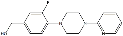 {3-fluoro-4-[4-(pyridin-2-yl)piperazin-1-yl]phenyl}methanol Struktur