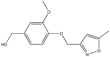 {3-methoxy-4-[(5-methyl-1,2-oxazol-3-yl)methoxy]phenyl}methanol Struktur