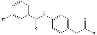 {4-[(3-hydroxybenzoyl)amino]phenyl}acetic acid Struktur