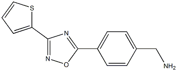 {4-[3-(thiophen-2-yl)-1,2,4-oxadiazol-5-yl]phenyl}methanamine Struktur