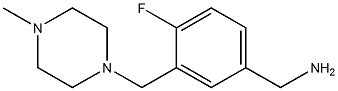 {4-fluoro-3-[(4-methylpiperazin-1-yl)methyl]phenyl}methanamine Struktur