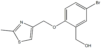 {5-bromo-2-[(2-methyl-1,3-thiazol-4-yl)methoxy]phenyl}methanol Struktur