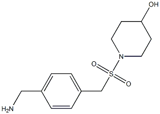 1-({[4-(aminomethyl)phenyl]methane}sulfonyl)piperidin-4-ol Struktur