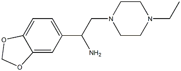 1-(1,3-benzodioxol-5-yl)-2-(4-ethylpiperazin-1-yl)ethanamine Struktur