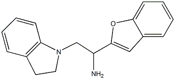 1-(1-benzofuran-2-yl)-2-(2,3-dihydro-1H-indol-1-yl)ethan-1-amine Struktur