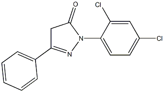 1-(2,4-dichlorophenyl)-3-phenyl-4,5-dihydro-1H-pyrazol-5-one Struktur