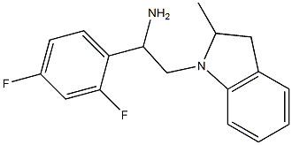 1-(2,4-difluorophenyl)-2-(2-methyl-2,3-dihydro-1H-indol-1-yl)ethan-1-amine Struktur