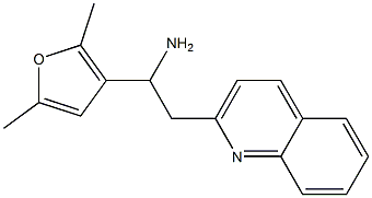 1-(2,5-dimethylfuran-3-yl)-2-(quinolin-2-yl)ethan-1-amine Struktur