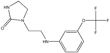 1-(2-{[3-(trifluoromethoxy)phenyl]amino}ethyl)imidazolidin-2-one Struktur