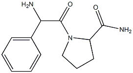 1-(2-amino-2-phenylacetyl)pyrrolidine-2-carboxamide Struktur