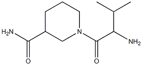 1-(2-amino-3-methylbutanoyl)piperidine-3-carboxamide Struktur