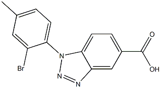 1-(2-bromo-4-methylphenyl)-1H-1,2,3-benzotriazole-5-carboxylic acid Struktur