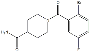 1-(2-bromo-5-fluorobenzoyl)piperidine-4-carboxamide Struktur