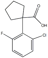 1-(2-chloro-6-fluorophenyl)cyclopentane-1-carboxylic acid Struktur