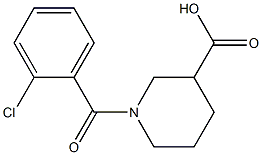 1-(2-chlorobenzoyl)piperidine-3-carboxylic acid Struktur