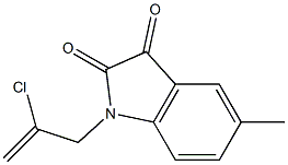 1-(2-chloroprop-2-en-1-yl)-5-methyl-2,3-dihydro-1H-indole-2,3-dione Struktur