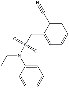 1-(2-cyanophenyl)-N-ethyl-N-phenylmethanesulfonamide Struktur