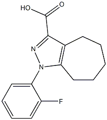 1-(2-fluorophenyl)-1,4,5,6,7,8-hexahydrocyclohepta[c]pyrazole-3-carboxylic acid Struktur