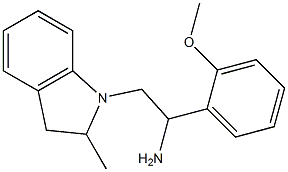 1-(2-methoxyphenyl)-2-(2-methyl-2,3-dihydro-1H-indol-1-yl)ethan-1-amine Struktur