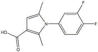 1-(3,4-difluorophenyl)-2,5-dimethyl-1H-pyrrole-3-carboxylic acid Struktur