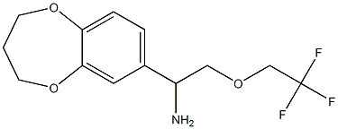 1-(3,4-dihydro-2H-1,5-benzodioxepin-7-yl)-2-(2,2,2-trifluoroethoxy)ethanamine Struktur