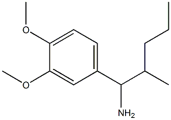 1-(3,4-dimethoxyphenyl)-2-methylpentan-1-amine Struktur